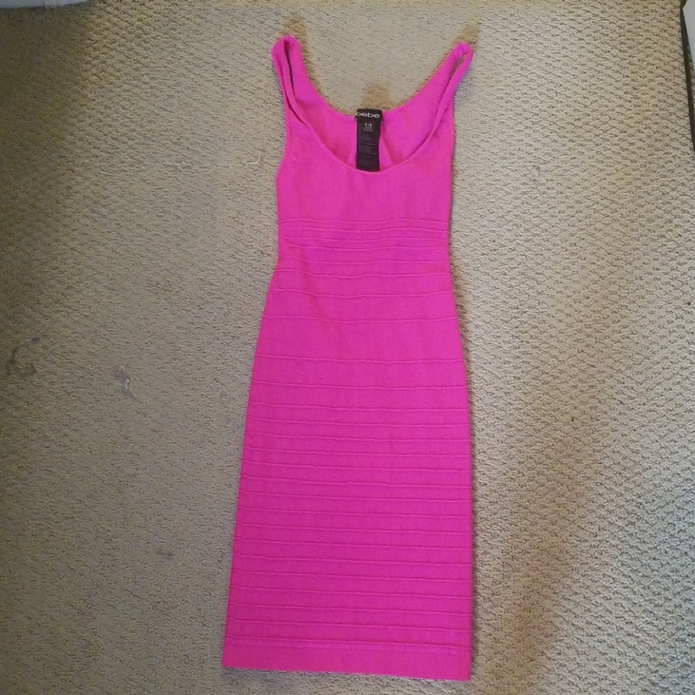 Hot pink bodycon dress